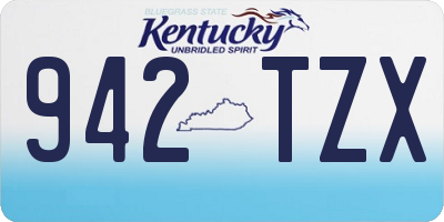 KY license plate 942TZX