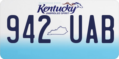 KY license plate 942UAB