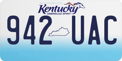 KY license plate 942UAC