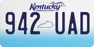 KY license plate 942UAD