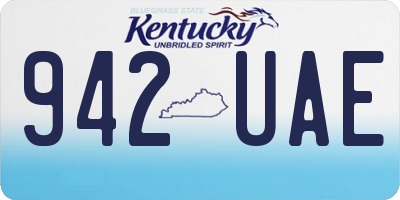 KY license plate 942UAE