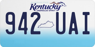 KY license plate 942UAI