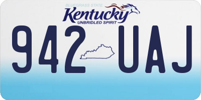 KY license plate 942UAJ