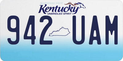 KY license plate 942UAM