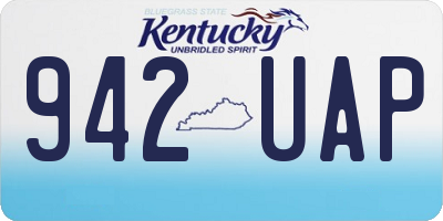 KY license plate 942UAP
