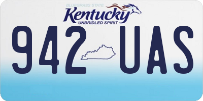 KY license plate 942UAS