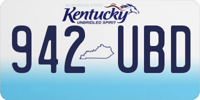 KY license plate 942UBD