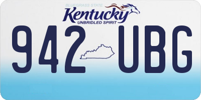KY license plate 942UBG