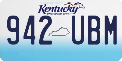KY license plate 942UBM
