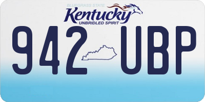 KY license plate 942UBP