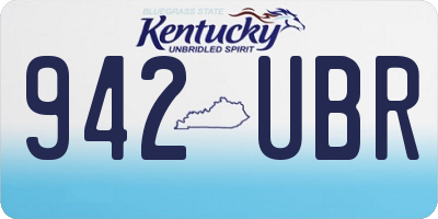 KY license plate 942UBR