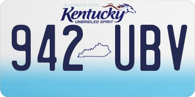 KY license plate 942UBV