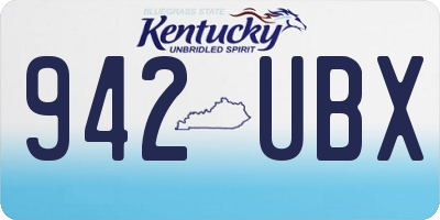 KY license plate 942UBX