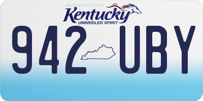 KY license plate 942UBY