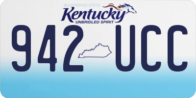 KY license plate 942UCC