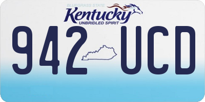 KY license plate 942UCD