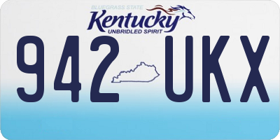 KY license plate 942UKX