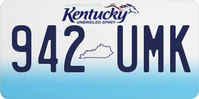 KY license plate 942UMK
