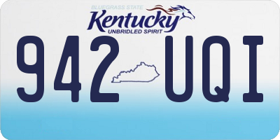 KY license plate 942UQI