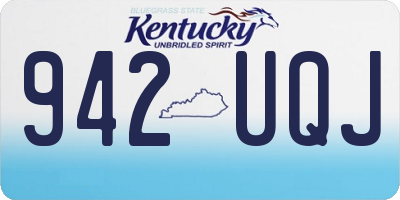 KY license plate 942UQJ