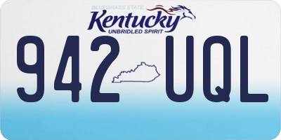KY license plate 942UQL