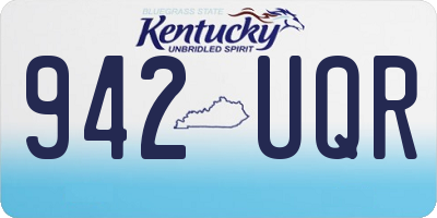 KY license plate 942UQR