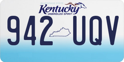 KY license plate 942UQV