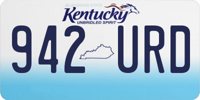 KY license plate 942URD