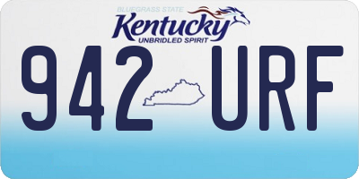 KY license plate 942URF
