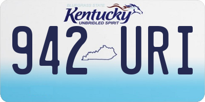 KY license plate 942URI