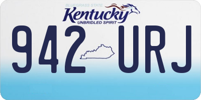 KY license plate 942URJ