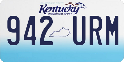 KY license plate 942URM