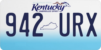 KY license plate 942URX