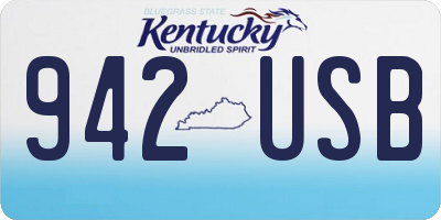 KY license plate 942USB