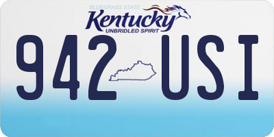 KY license plate 942USI