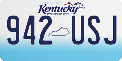 KY license plate 942USJ