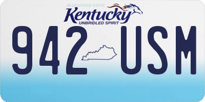 KY license plate 942USM