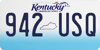 KY license plate 942USQ