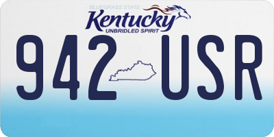 KY license plate 942USR