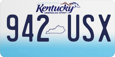 KY license plate 942USX