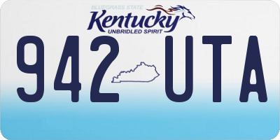 KY license plate 942UTA