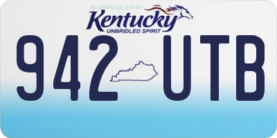 KY license plate 942UTB