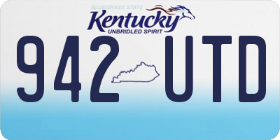 KY license plate 942UTD
