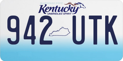 KY license plate 942UTK
