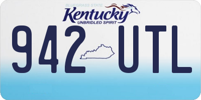 KY license plate 942UTL