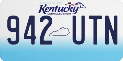 KY license plate 942UTN