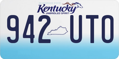 KY license plate 942UTO