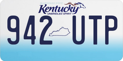 KY license plate 942UTP
