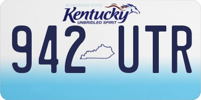 KY license plate 942UTR