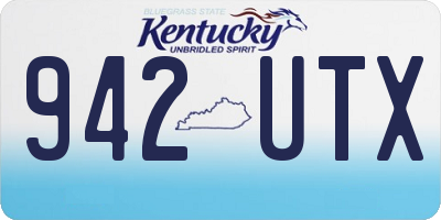 KY license plate 942UTX